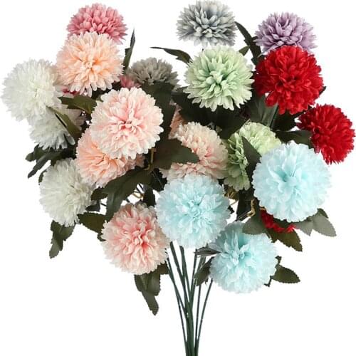 Single Branch Chrysanthemum Silk Artificial Flowers Wedding Fake Flowers Festival Supplies Home Decoration Supplies