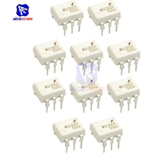 Diymore 10PCS/Lot IC Chips MOS3023 6-DIP Opto-Insulator Optocoupler Triac Output Max 400V AC Original Integrated Circuits