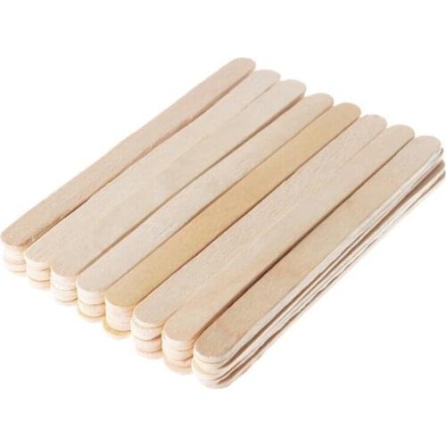 100Pcs/Set Popsicle Sticks Natural Wooden Pop Popsicle Sticks Wood Craft Ice Cream Sticks Popsicl Accesorios