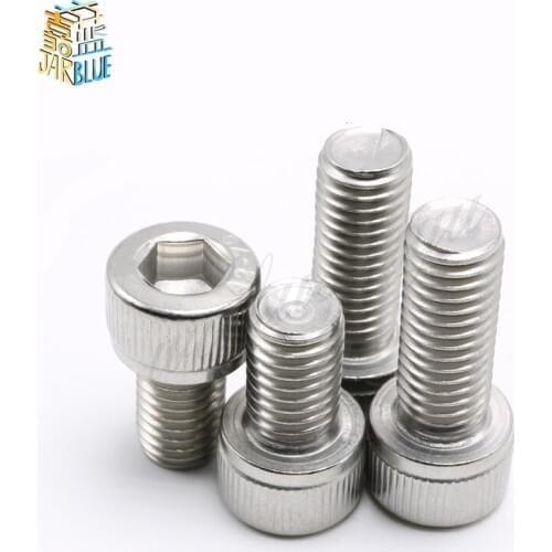 Hexagon Hex Socket Head Cap Screw M1.6 M2 M2.5 M3 M4 M5 M6 Stainless Steel Allen Bolt DIN912 Hex Screw with Key