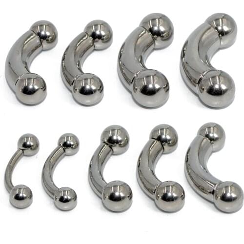 1 Piece Big Size Stainless Steel Straight Barbell Rings Curved Banana Tragus Ear Piercing PA Nipple Bar Body Jewelry