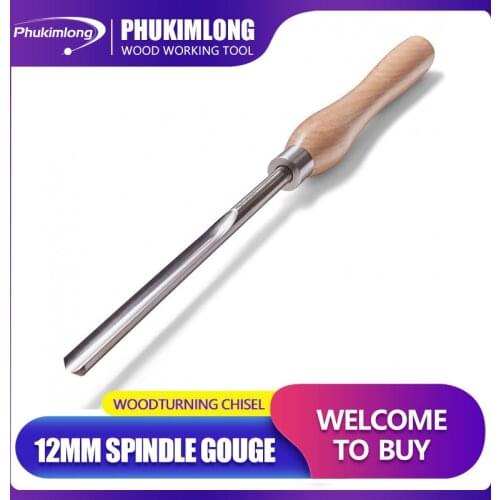 Phukimlong M2 HSS 12mm Spindle Gouge Wood Working Tools Wood Turning Chisel