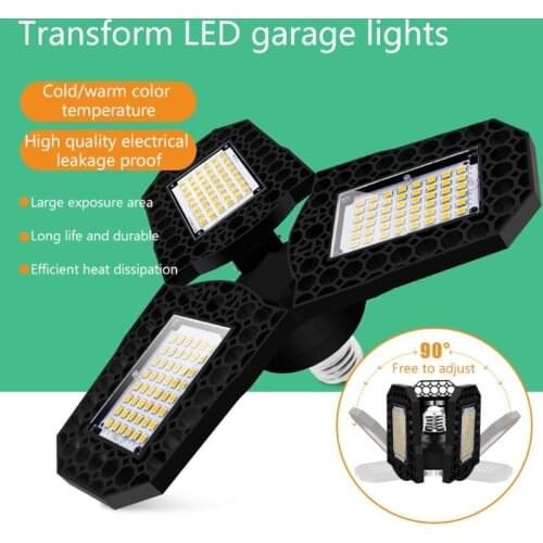 LED Lamp E27 LED Bulb 40/60/80W Garage Light 110V 220V Deform Light for Workshop Warehouse Factory Gym