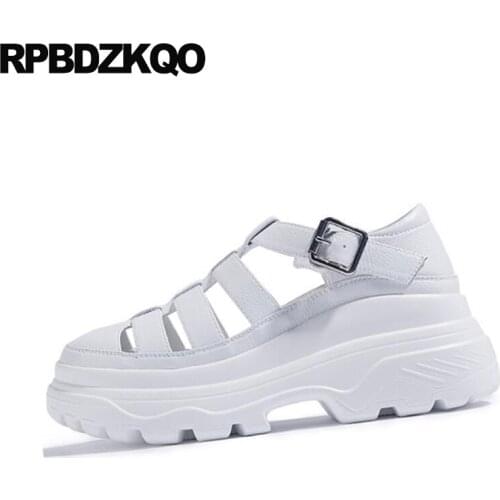 Women pumps designer summer shoes roman pink wedge sandals high heels platform ladies gladiator black white casual 2019 flatform