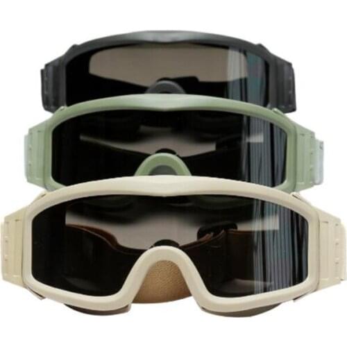 Outdoor Tactical Goggles Military Shooting Sunglasses 3 Lens Army Airsoft Paintball Motorcycle Windproof CS Wargame Glasses Gear