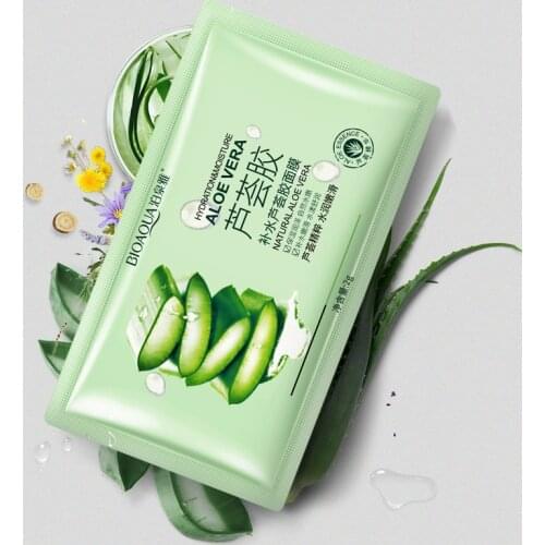 Lucky-Beauty Aloe Extract Moisturizing Face Facial Mask 1Pcs Fresh Anti-Acne Plant Extract Oil Control Hydrating Sheet Face Mask