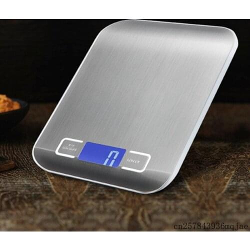 10pcs 5kg 1g Digital Scale Kitchen Cooking Tools Scale Weight Electronic Weighing balance Slim Platform Stainless Steel