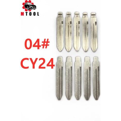 10 Pcs/Lot #04 Metal Blank Uncut Flip KD Replacement Car Key Blade For Jeep Dodge Chrysler Key Uncut Blank LISHI CY24