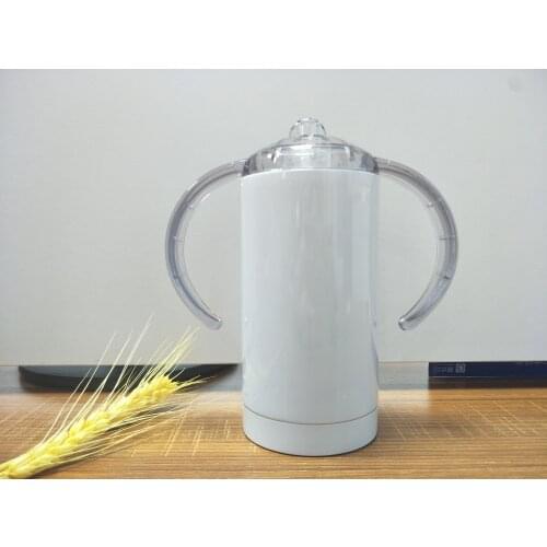 12oz Straight Food Grade Insulated Double Wall Stainless Steel Tumbler Sippy Cup with Lid Sublimation Blanks Tumbler