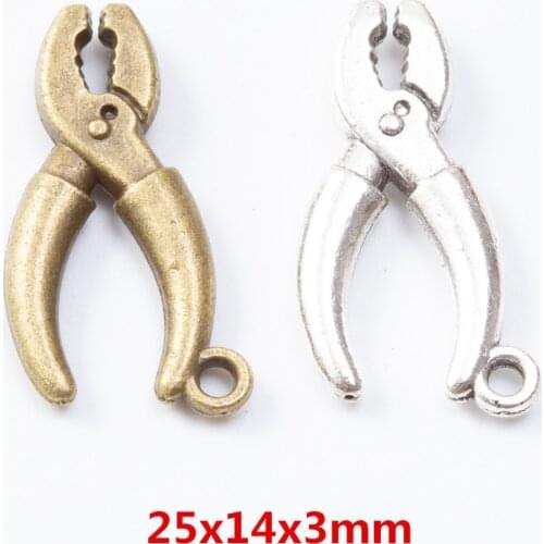 20pcs Vintage pliers zinc alloy charms pendant DIY Bracelet Necklace metal jewelry accessories 7380