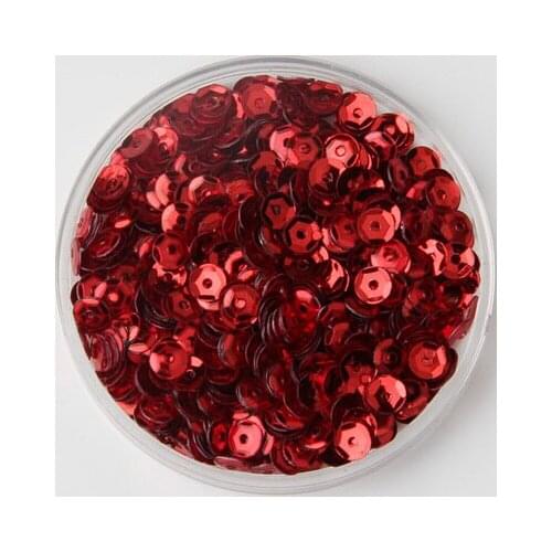 50g(10000pcs) 4mm Cup Loose Sequins Round Paillette Wedding Garment Accessory Sewing Craft Red Confetti Spangles