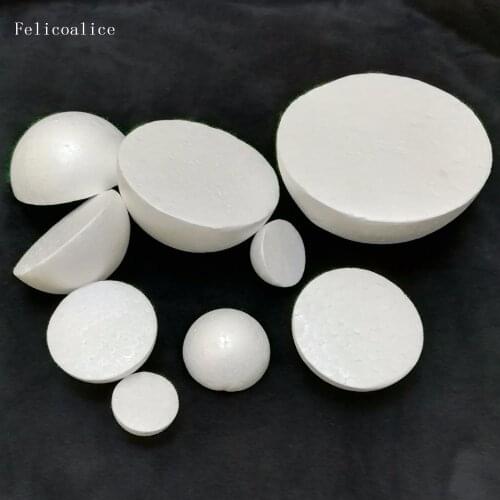 8pcs White Modelling Half Polystyrene Styrofoam Foam Ball Spheres For New DIY Crafts Supplies Half Foam balls 12cm/4.72 inch