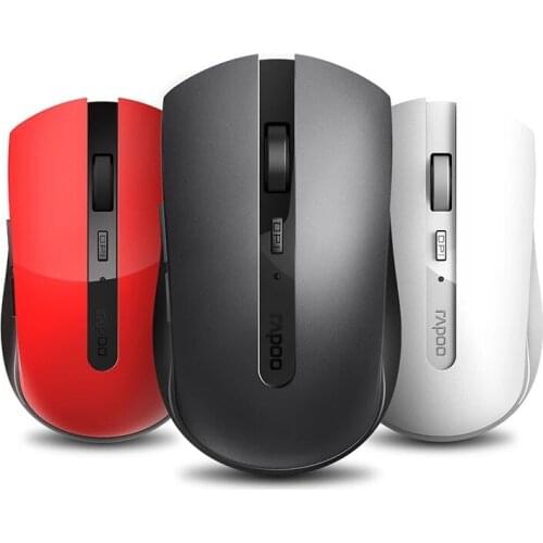 Rapoo 7200M Multi-mode Silent Wireless Bluetooth Mouse with 1600DPI Bluetooth 3.0/4.0 RF 2.4GHz for Computer Laptop