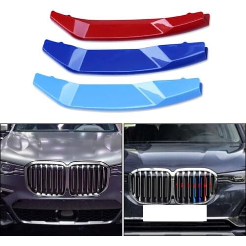 For BMW X7 G07 2019-2020 (7 Grille) Styling Front Grille Trim Strips Grill Cover Motorsport Stickers