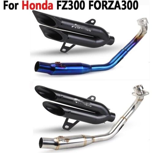 For Honda FZ300 FORZA300 Motorcycle Exhaust Pipe of 304 stainless steel Fried Street Full Systems Muffler
