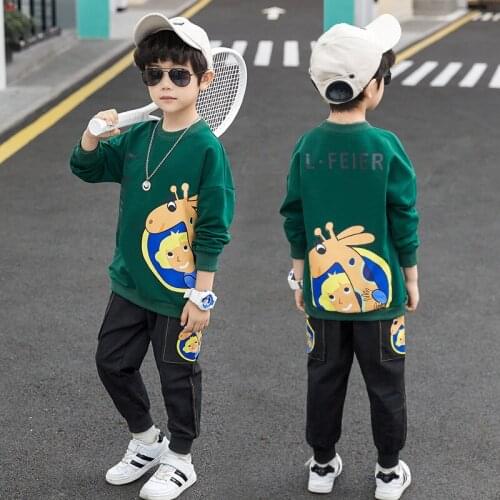 Hot Spring Summer Kids Clothes Suit Baby Boys Sweatshirts + Pants 2pcs/Set Kids Teenage Top Sport Childrens Day Gift Formal