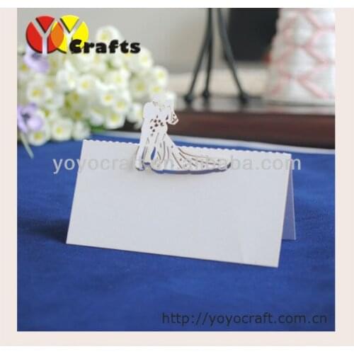 Best sell free logo personalized white wedding decorative seat card