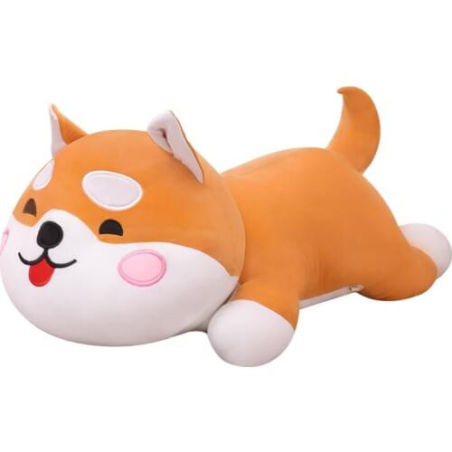 Cute cartoon shiba Inu doll giant animal lying dog plush toy Akita super soft sleeping pillow birthday gift 31inch 80cm DY50842