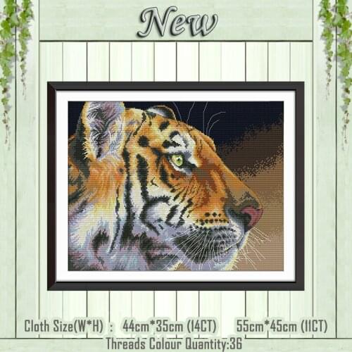 Tiger animal decor diy painting counted printed on the canvas DMC 11CT 14CT kits Chinese Cross Stitch embroidery needlework Sets