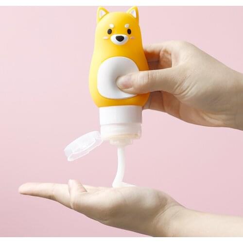 1 PC Cartoon travel refillable bottle set portable shower gel shampoo wash bottle empty bottle 72g