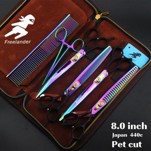 8 inch pet grooming kit hairdressing dog scissors set pink set high class pet scissors hair care & styling
