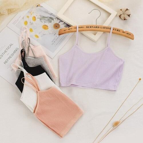 Wholesale Clothing Youth Girl Training Bra Cotton Teen Underwear Puberty Sports Bras Soild Students Vest 8-14yrs 1pcs