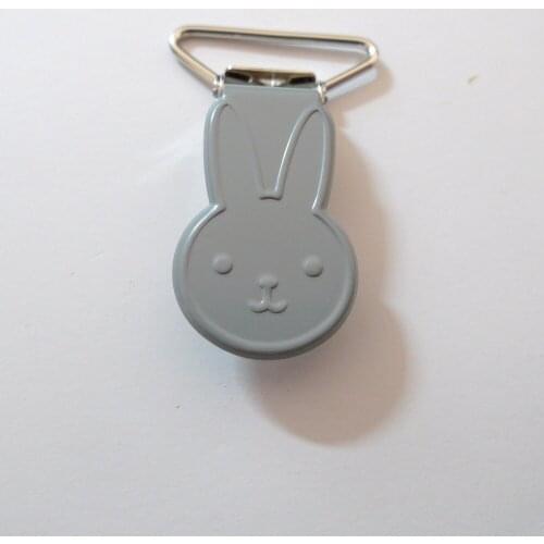 25pcs 1'' 25mm #33 GREY COLOR Rabbit Bunny Shape Suspender Clips