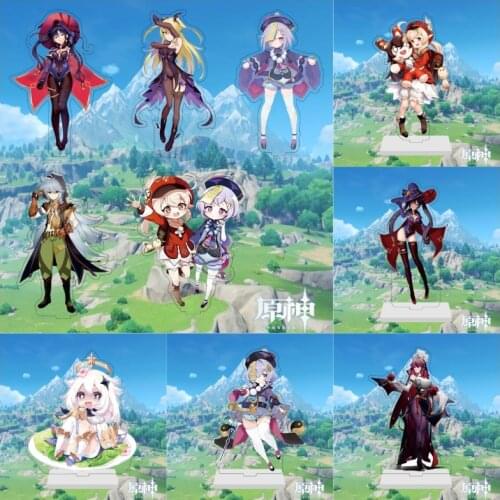 Hot Anime Genshin Impact Ningguang Beidou Xiao Liyue Theme Stand Figure Cosplay New Style Acrylic Model Plate Desk Decor Gift