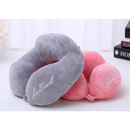Memory Foam Pad U Shaped Travel Pillow Airplane Travel Sleep Head Rest Support Pillow Soft Foam Neck Pillow Car Pillow Cushion