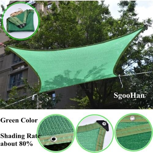 Green Sunshade Net Home Garden Succulent Plant Shelter 6-Pin Anti-UV Shading Net Outdoor Awning Swimming Pool Cover Shade Sail
