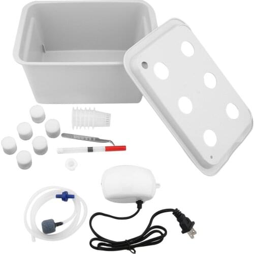 6 Holes 220V/110V Plant Site Hydroponic System Indoor Garden Cabinet Box Grow Kit Bubble Garden Pots Planters Nursery Pots