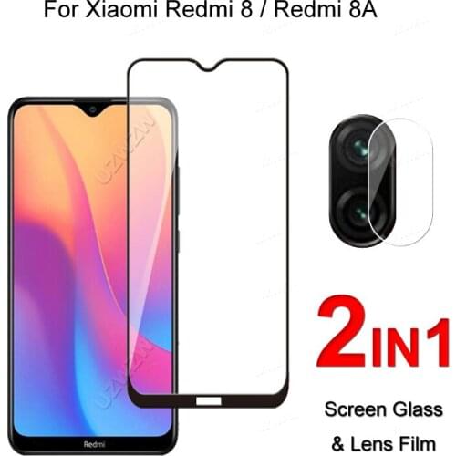 Full Cover Glass For Xiaomi Redmi 8A / Redmi 8 Screen Protector Protective Tempered Glass Explosion Proof & Camera Lens Film