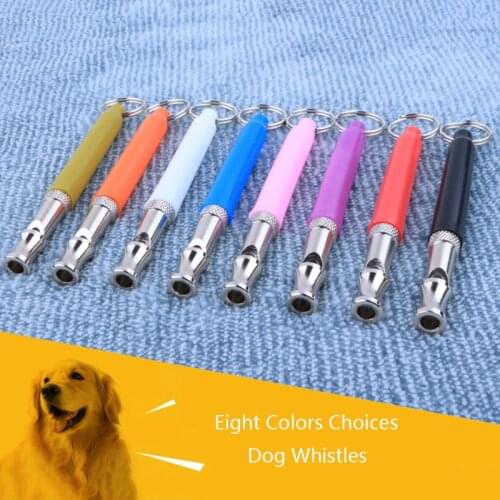 Alloy Ultrasonic Repeller Pet Discipline Training Adjustable Whistle Pitch Bark Stop Barking Keychain Pets Tools Supplies