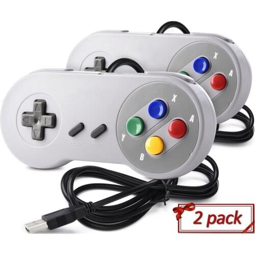 USB Controller Gamepad 2pcs Super Game Controller SNES USB Classic Gamepad Game joystick for raspberry pi