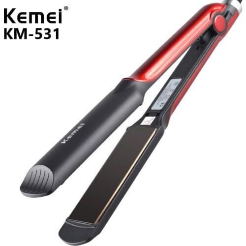 Kemei KM-531 Professional Hair Straightener Titanium Porttable Fashion Style Plate Perm Flat Hair Iron Wet / Dry Hair Styling