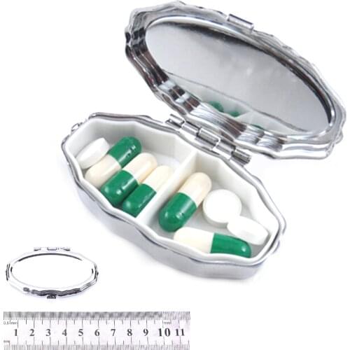 1x Newest Pill Box Folding Vitamin Medicine Drug Container Pill Box Pill Cases & Pill Splitters