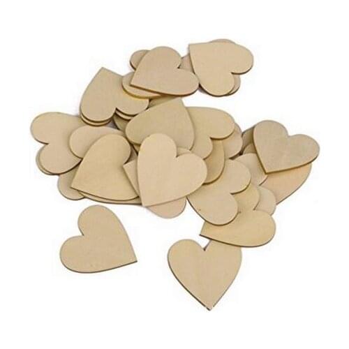 100 pcs pack Mini Wooden Love Heart Shapes Gift Making Decor Scrapbooking Craft Card 20x20mm Wood Craft