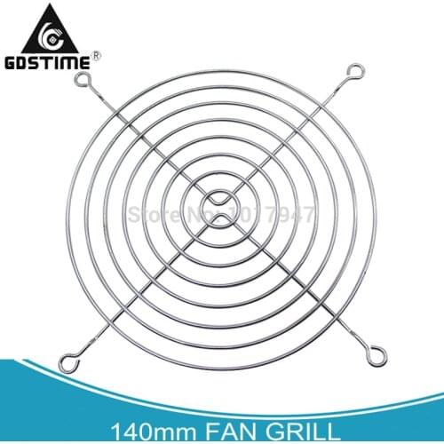 2 PCS LOT 140mm 14cm Metal Steel Computer Case Fan Guard Mesh Finger Protector Grill