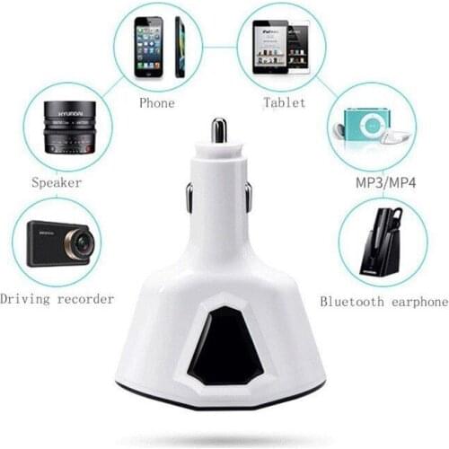 3.1A Dual USB Charger On Vehicle With Two Car Lighter Slots Display Charging