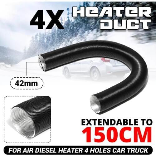 4x 42mm Car Heater Ducting Pipe 82-150cm Air Parking Heater Hose Tube Air Diesel Heater Ducting Aluminum Foil