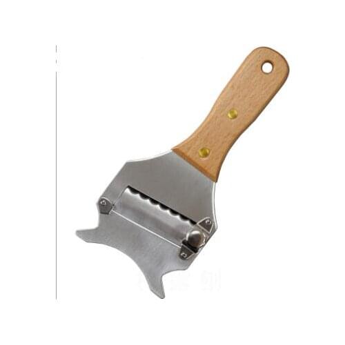50pcs Stainless Steel Truffle Slicer Wood Handle Chocolate Shaver Knife for Cheese Grater Dessert Kitchen Tools LIN5116