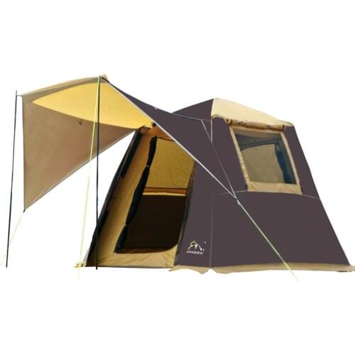 ZHUOAO 3-4 Person Automatic Tent Double Layer Waterproof Windproof Camping Tent Outdoor Self-driving Tour Carpa Camping