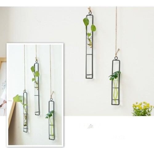 1PC Long Hanging Glass Vase Hydroponic Glass Vases Fashion Home Decoration Ornaments Plants Flower Vase JL 216