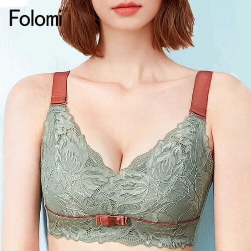 Folomi Sexy Seamless Bralette Plus Size Lingerie Wireless Bras For Women Lace Underwear Push Up Brassiere