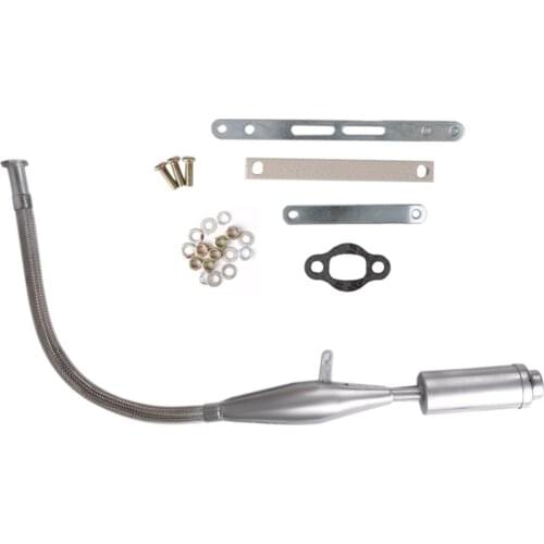 All New Black Silver Viper Flexible Muffler Pipe For 80cc Bike Gas Engine Motor Parts