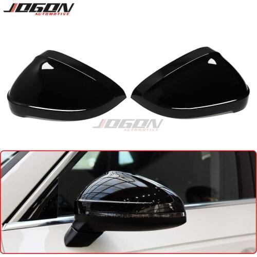 Glossy Black Side Rear View Rearview Mirror Replace Cap Cover For Audi A4 S4 RS4 B9 2016 -2020 A5 S5 RS5 8W6 Car Styling