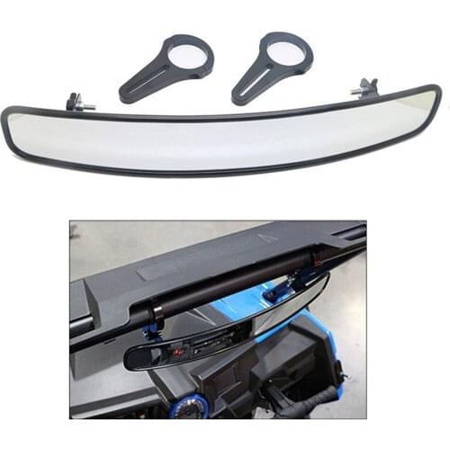 Race RearView Mirror with 1.75" Clamps Convex Design Compatible with Polaris ALL RZR XP for Pioneer 1000