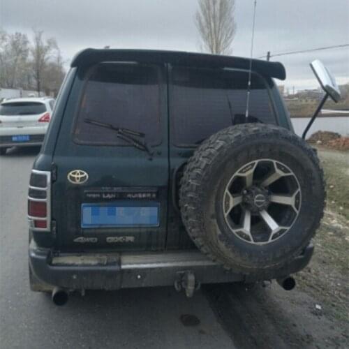 Use for toyota land cruiser spoiler with LED light High Quality ABS Material Car Rear Wing Primer Color Rear spoiler for FJ100