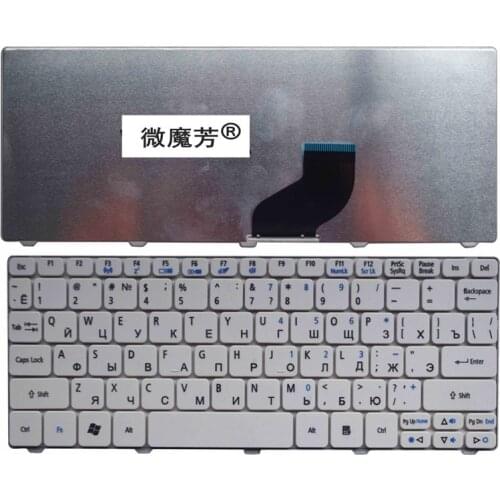 RU Keyboard for Acer for Aspire One Happy, Happy 2 ZE-7 HAPPY2 E100 AOE100 P0VE6 POVE6 ZE6 ZE7 N55C RU white Laptop Keyboard