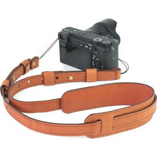 Leather Camera Shoulder Strap Professional Universal Adjustable Length Brown Fine Camera Strap For Canon For Nikon For Sony